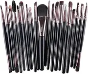 OFFIGAM 20pcs Makeup Brush Professional Foundation Eyebrow Brushes Durable Black Cosmetic Tools for Makeup Application