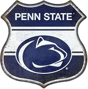 Rico Industries NCAA Penn State Nittany Lions - PSU Rustic 11.5" Home Decor Metal Route Sign