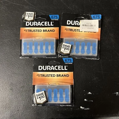 Duracell 675 6 Batteries New Unused Sealed As Seen In Pictures