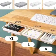Self Stick Pencil Tray Desk Table Storage Drawer Organizer, Box Under Desk Stand