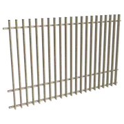 ProtectorAl 2400W x 1500H Paperbark Aluminium Radiator Pool Fence Panel with Mid Rail