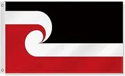 3×5 FT Maori Flag,Large Maori National Decor,Double Side Digital Printed 150D Polyester Banner With Canvas Header Brass Grommet