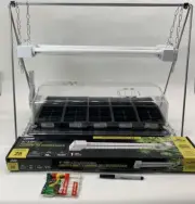 60 Cell Clone Seed Propagation Kit 19W LED 20x10 TRAY TALL VENTED HUMIDITY DOME