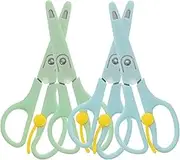 COHEALI 4pcs Children's Scissors Needlework Scissors Cloth Cutting Scissors Toddlers Training Scissors Peppermint Ornament Toddler Craft Scissors Manual Student Stainless Steel Fabric