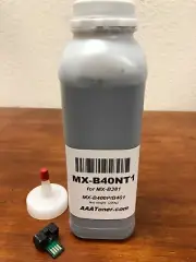 (200g) MX-B40NT1 Toner Refill for Sharp MX-B381, MX-B400P, MX-B401 + Reset Chip