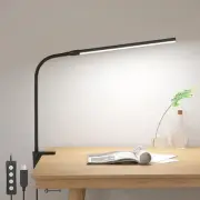 Clip on Desk Lamp LED Reading light Dimmable USB Small Clamp Lamp with 3 Colo