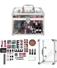 Technic 36 Pcs Clear Carry All Full Make Up Kit In a Trunk Train Case Including