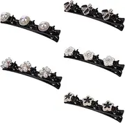 Pack of 5 Hair Clips with 3 Clips, Double Layer Hair Clip, Women's Hummingbird Hair Clip, Braided Hair Clips, Hair Clip for Women and Girls, Daily, Party, Wedding