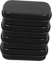 CRILSTYLEO 4pcs Flip Iron Box Small Hinged Tin Case Small Tin Organizer Compact Storage Canister Pocket-sized Storage Can Mini Hinged Container Portable Jewelry Case Tinplate Black