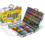 140 Piece KIDS Art Set Drawing Sketching Colour Pens Painting School Craft GIFTS
