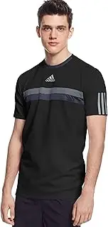 [adidas] Men's Tennis Barricade Tee-Black/Clear Grey/Light Grey-M