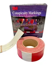 3M Reflective Safety Tape Trailer Truck Warning Sign Conspicuity Tape Red White
