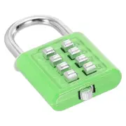 8 Digit Button Combination Padlock 4 Digit Locking Mechanism Lock Green