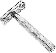 FRCOLOR Stainless Steel Double-sided Blade Face Hair Remover Vintage Safety Razor Shaver for Men