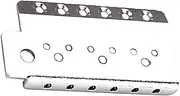 Kisangel Electric Guitar Bridge Plate Base with String Spacing Corrosion Design Easy Installation for Electric Guitar Hardware Replacement