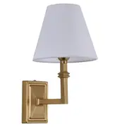 Lawson Wall Lights Brass Art Deco White | Marden Designer