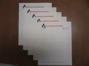 5 sheets of 1970's vintage unused New England Patriots Bucko Kilroy letterhead
