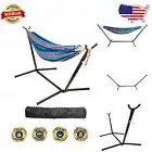 Portable Double Hammock with Heavy-Duty Steel Stand – Ideal for Home & Travel