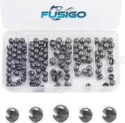 Fishing Weight Sinker Split Shot,120pcs Round Removable Sinkers Round Lead Sinking Egg Fishing Sinkers Weights Multiple Size Drop Shot Weights Fishing Tackle