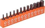 12Pcs Drill Bit Set, Imperial 1/4 Hex Shank Screwdriver Bit Set with Storage Rack, S2 Alloy Steel Hex Head Drill Bit Set for Drill Electric Screwdriver, Hand Drill