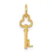14k Key Letter L Initial Charm Bracelet Necklace