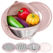 4-1 Colander with Mixing Bowl Set - Food Strainers and Colanders for Kitchen,...