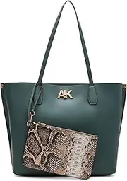 [Anne Klein] Large AK Turn Lock Tote, Rosemary, Rosemary