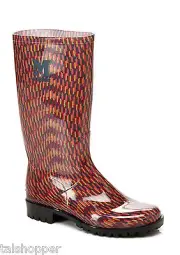 MISSONI NEW ZIG-ZAG AUTHENTIC RAIN BOOTS 40 EUR US 9 $295 NIB Made in Italy