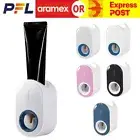Toothbrush Holder Automatic Toothpaste Dispenser Bathroom Wall-mounted Rack