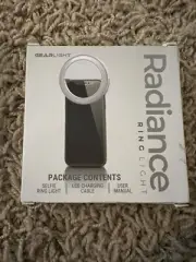 Gear Light Radiance Rechargeable Ring Light 3 Lighting Modes Natural/White/Warm