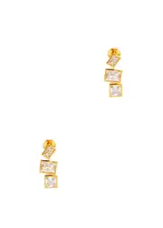 Completedworks How to Get a Low Score at Tetris Drop Earrings - Gold ONE SIZE