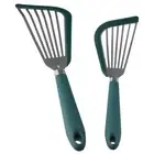 1/2pcs 12.4 Inch/10 Inch Fish Spatulas Green Slotted Fish Spatulas Kitchen
