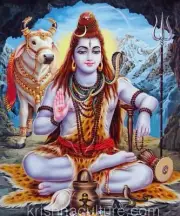 KrishnaCulture Shiva in Cave CV37SC Canvas Art 15x18"