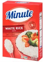 2 Box Instant Minute Light & Fluffy White Rice Ready In 5 Minutes 14 oz per Box