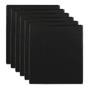 6x Marbig Clearview 2 D-Ring Insert Binder A4 File 38mm Document Organiser Black