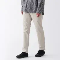 在飛比找博客來優惠-【MUJI 無印良品】男有機棉混彈性綾織合身褲85 米黃