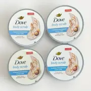 Dove Exfoliating Body Scrub 10.5 oz Crushed Macadamia & Rice Milk Lot Of 4