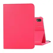 For iPad mini 6 Case,360 Rotating Lychee Flip PU Leather Case, Holder, Rose Red