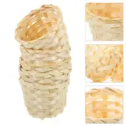 5 Pcs Small Rattan Baskets Mini Wicker Woven Flower Eco-friendly Child Girl