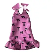 NEW Barbie Doll Fashions Pink Black Bow Sleeveless Dress Clothes