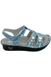 Alegria Leather Multi-Strap Sandals w/ Backstrap Kleo Wrapture Blues