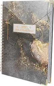 GETAJGHSD English Coil Notebook for Schedule Planning Decorative Writing Notepad for Students Weekly Monthly Organizer Smooth Writing Experience with Materials