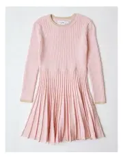 [Origami] Abbey Lurex Knit Dress in Pink