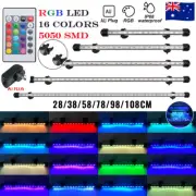 AU RGB Aquarium Fish Tank Aquarium Light LED Waterproof Full Spectrum Aqua Lamp