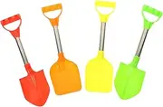 Abaodam 4Pcs Beach Shovel Lightweight Portable Sand Digging for Summer Outdoor Fun Safe Shovels Bright Colors for Boys