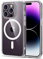 [ESR] for iPhone 14 Pro Max Case, Magnetic Clear Case Compatible with MagSafe, Shockproof Military-Grade Protection, Classic Hybrid Magnetic Case for iPhone 14 Pro Max 6.7 inch, Clear