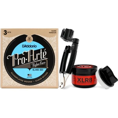D'Addario EJ46-3D Pro-Arte Classical Guitar Strings - Hard Tension 3-pack Care