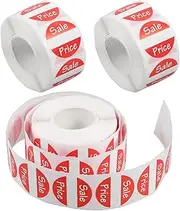 Mobestech 3 Rolls Self-Adhesive Label Sale Stickers for Business Sale Stickers Sale Stickers for Retail Paper Tag Sale Labels Label Paper Market Pricing Stickers