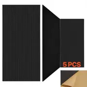 VEVOR 5 Pack Acoustic Wall Panels 120 x 60 x 5 cm Self-Adhesive Black