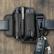 Leather Sheath for Leatherman Multitool Sheath EDC Pocket Organizer with Key